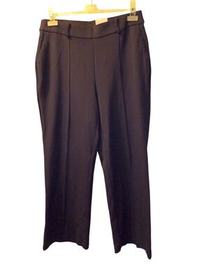 Lane Bryant Ponte Pants Womens 14/16 Black Pull-On Stretch Mid Rise Straight Leg
